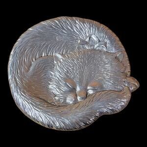 Arthur Court Designs Sleeping Cat Aluminum Plate 7" (2002) w/Original Box